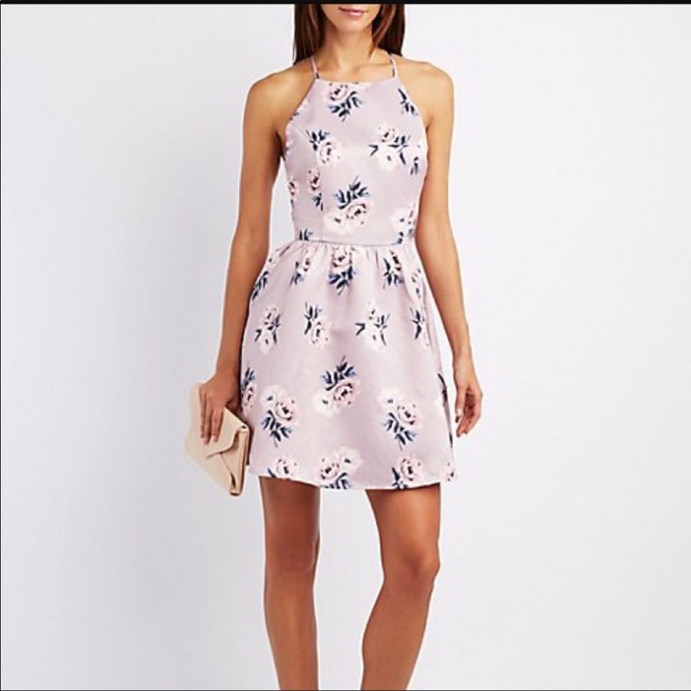 Like new floral bib neck top